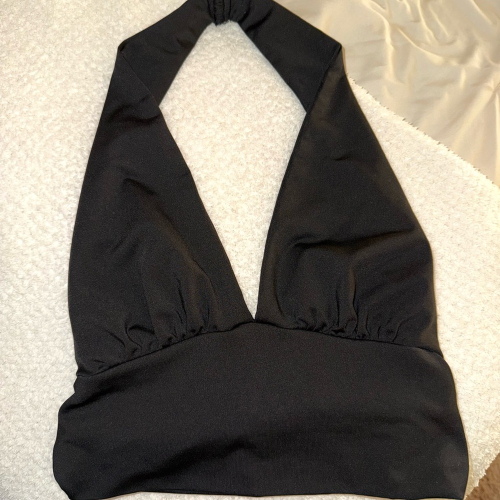 Black Halter Top